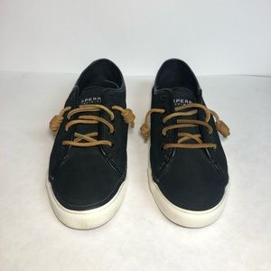 Sperry Women’s Seacoast Sneaker Black/White Sz-7.5